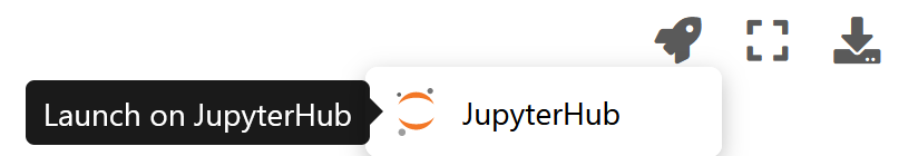 Image of JupyterHub launch from course website